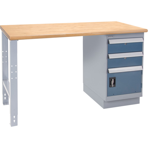 Industrial-Duty Workbench, Door w/ Drawer Combination, 1000 lbs Cap., 60" W x 24" D, 34" H