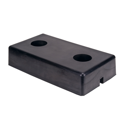 Molded Dock Bumpers, Rubber, 18" W x 4" D x 10" H