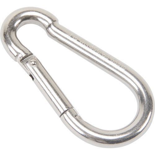 Stainless Steel Snap Hook, 500 lbs (0.25 tons) Working Load Limit, 5/16" Size, 1/2" Eye