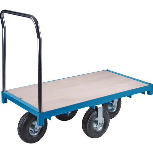 Heavy-Duty Platform Truck, 72" L x 36" W, 1200 lbs. Capacity, Pneumatic Casters