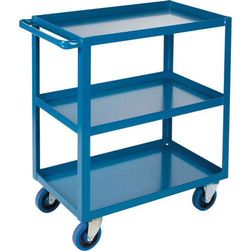 Heavy-Duty Shelf Carts, 3 Tiers, 24" W x 48" H x 51" D, 1200 lbs. Capacity