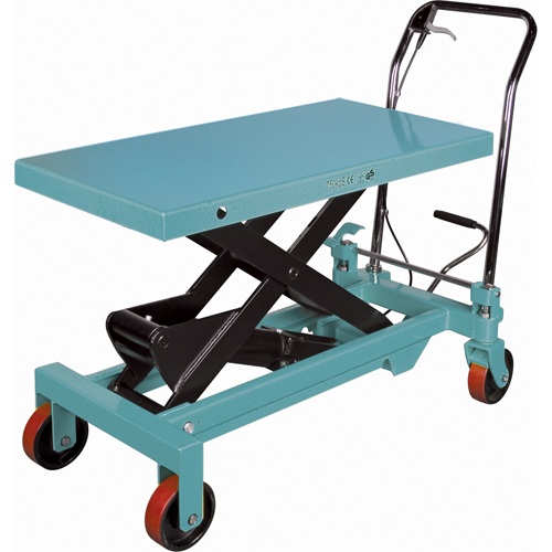 Heavy-Duty Hydraulic Scissor Lift Table, 39-3/8" L x 20-1/8" W, Steel, 1650 lbs. Capacity