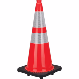Premium Traffic Cone, 28", Orange, 4" & 6" Reflective Collar(s)