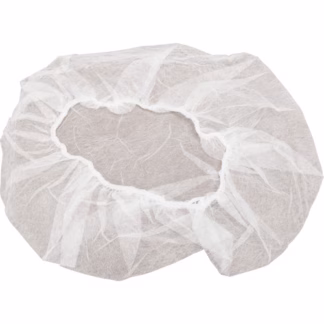 Non-Woven Bouffant Caps, Polypropylene, 24", White