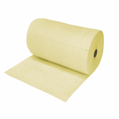 Industrial-Grade Fine Fibre Sorbent Rolls, Heavyweight, 150' L x 30" W, 70 gal. Absorbancy