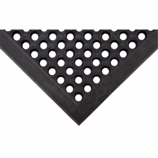 Anti-Fatigue Matting, Slotted, 3' x 5' x 7/8", Black, Natural Rubber