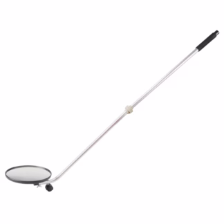 Inspection Mirror, 8.5" dia., Round, 47" Handle