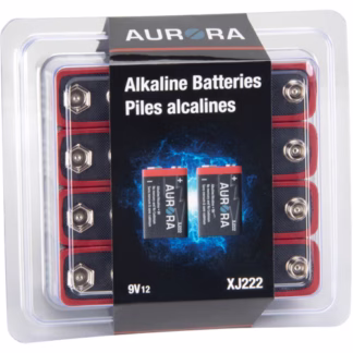 Industrial Alkaline Batteries, 9 V- Pack of 12